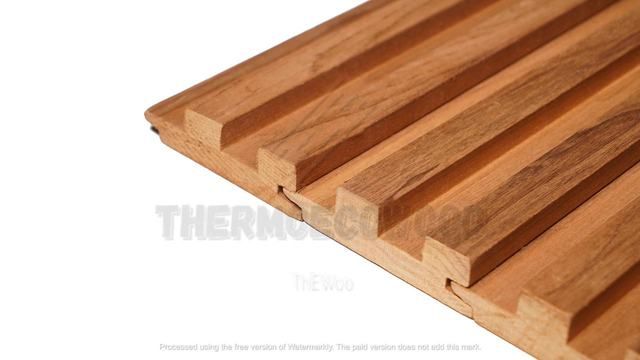 Вагонка из термоосины профиль Дуо 15×85 мм